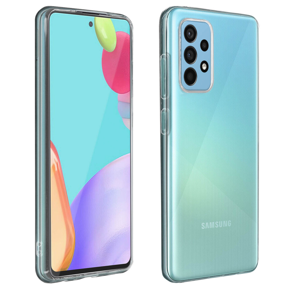 Cover Samsung Galaxy A52 Soft Silicone And Tempered Glass Film 9H Clear 3662427510431