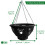Elixir Garden Supplies (12", 4) Elixir Gardens 12" & 14" Black Plastic Easy Fill Hanging Baskets 4