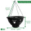 Elixir Garden Supplies (14", 1) Elixir Gardens 12" & 14" Black Plastic Easy Fill Hanging Baskets 4
