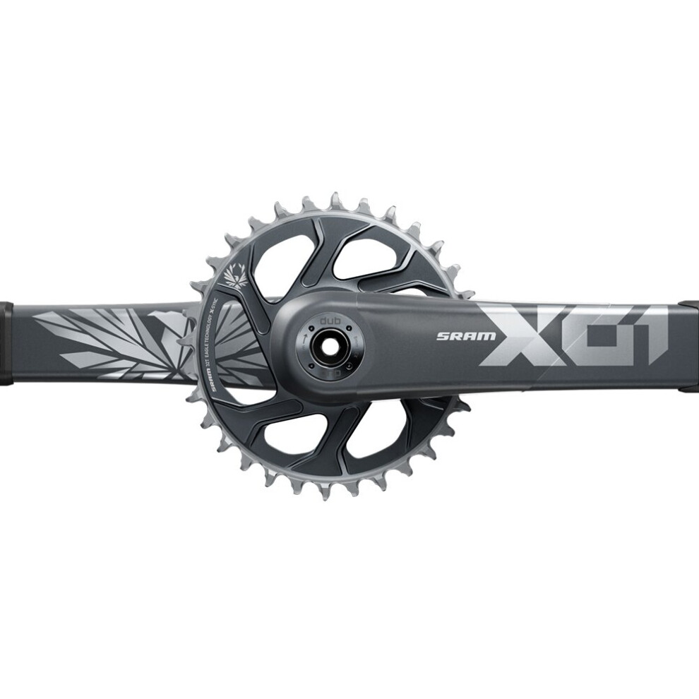 SRAM Crankset X01 Eagle Boost 148 Dub 12S 170 W Direct Mount 32T X-Sync 2 Chainring Lunar Polar Dub Cups / Bearings Not Included C2