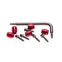 SRAM Hydraulic Disc Brake Hose Fitting Kit Includes 5 Threaded Hosebarbs 5 Red Comp Fittings 1 T8 Torx