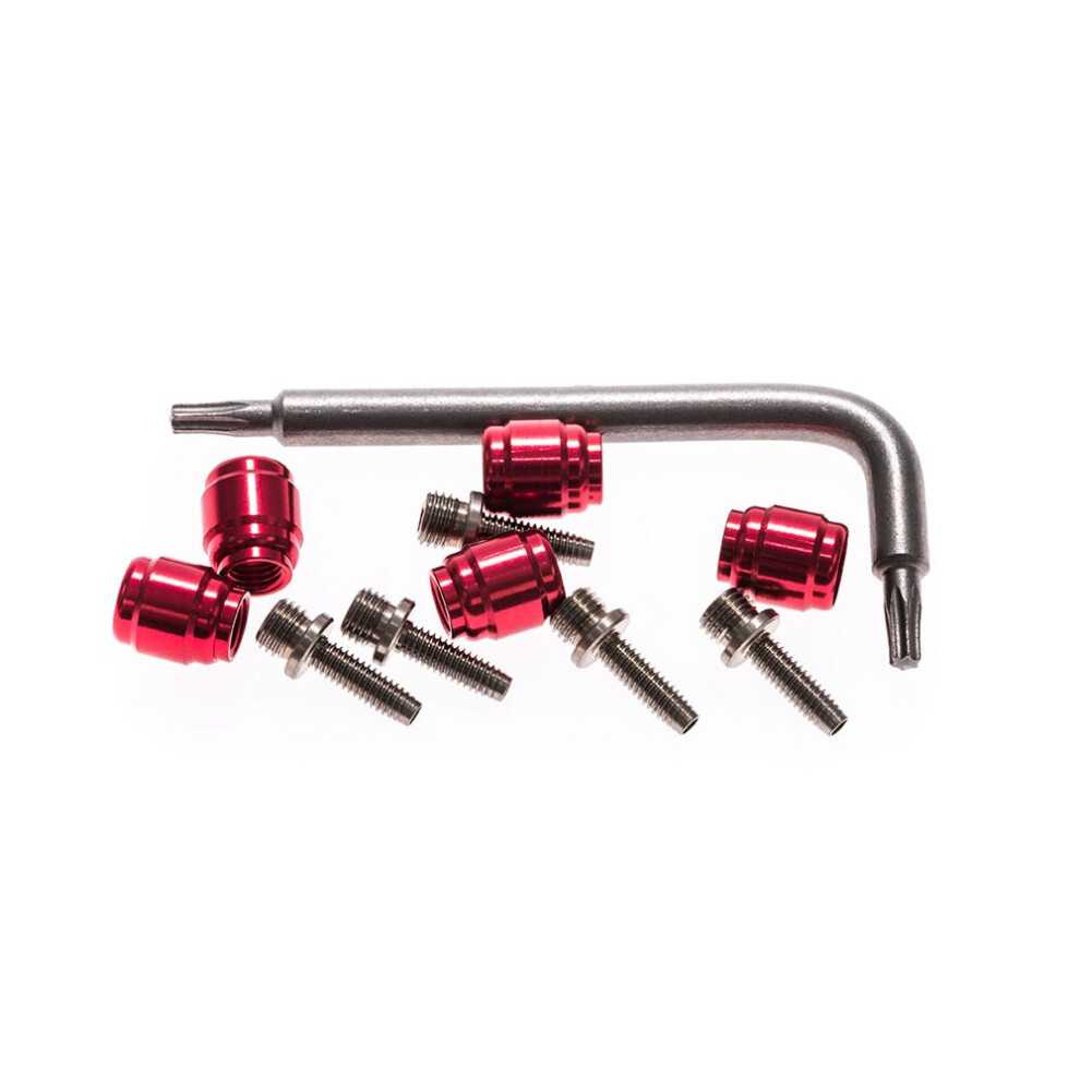SRAM Hydraulic Disc Brake Hose Fitting Kit Includes 5 Threaded Hosebarbs 5 Red Comp Fittings 1 T8 Torx