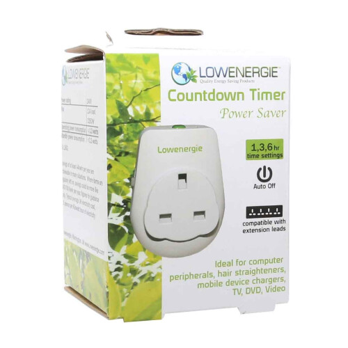 Lowenergie Energy saving plug-in countdown timer switch socket rundown auto power off conserve elecricity 2