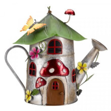 Elvedon Fairy House Collection Decorative Watering Can Ornament for Garden,Home