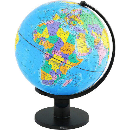 Exerz 30CM Educational World Globe XL Swivel Rotating Globe - Diameter 30cm