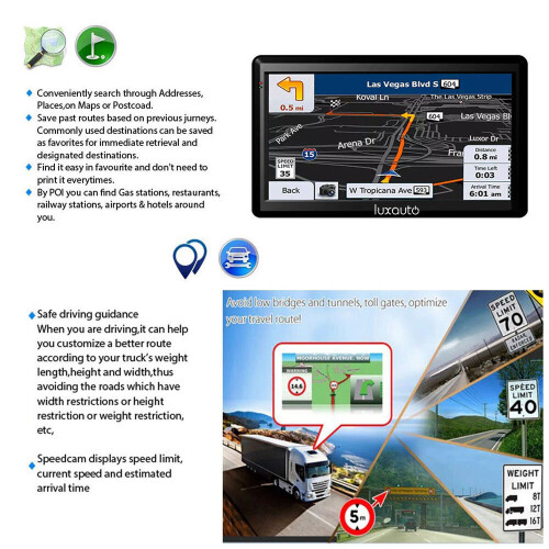 SAT NAVS for Cars, 7 Inch Navigator GPS Navigation System HD Touch Screen with UK/EU Maps 2