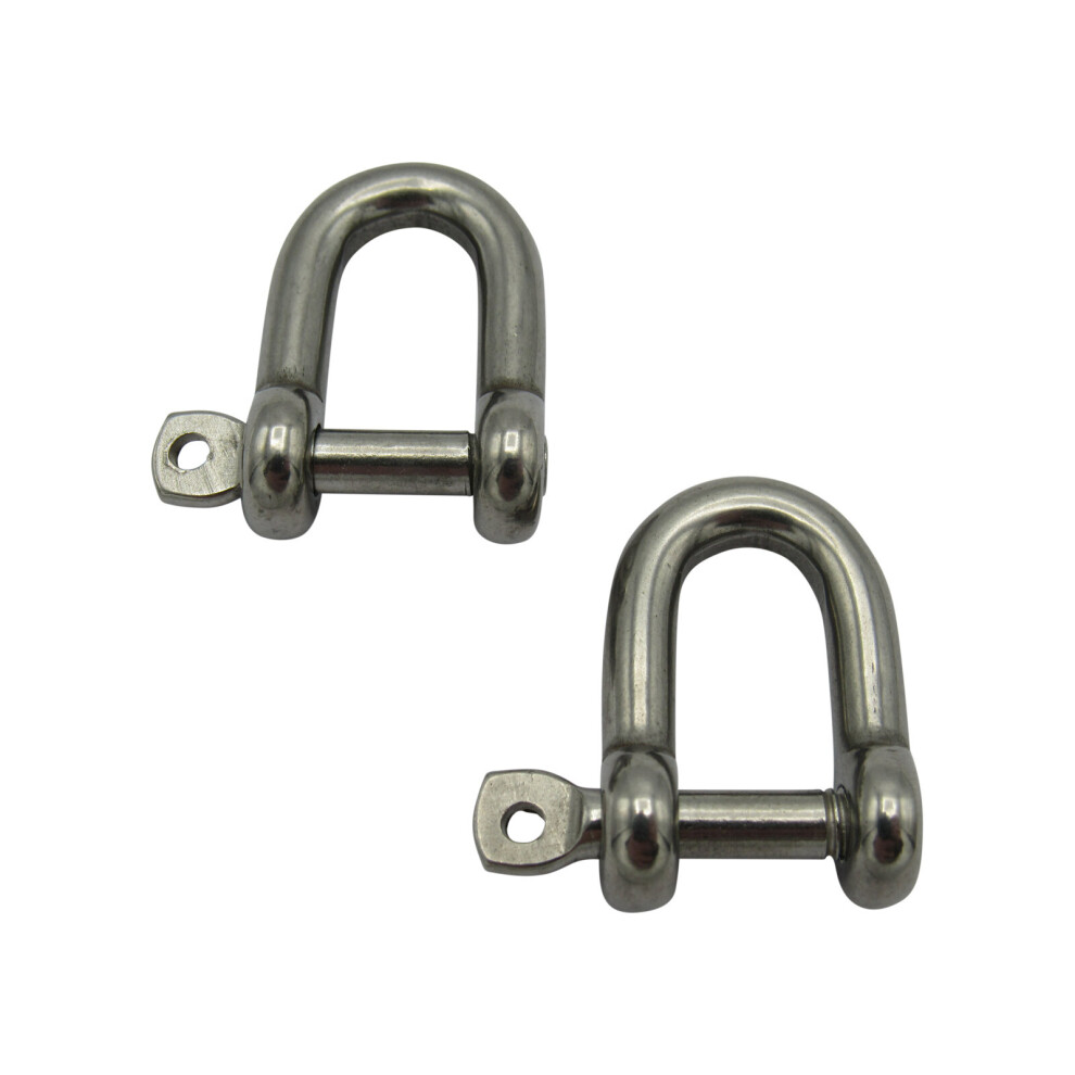 D Shackles With Captive Pin 6Mm X2 (316 Stainless Steel Marine Rig) 600988497290