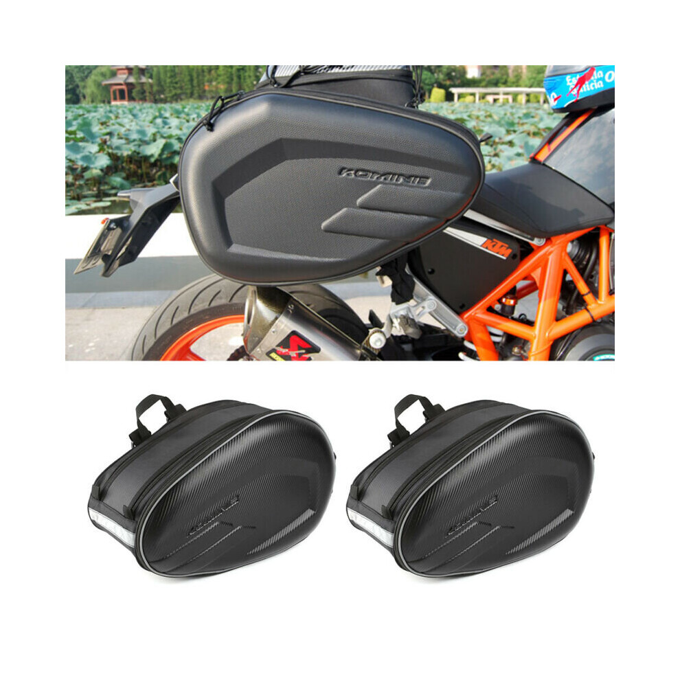 Motorcycle Motorbike Pannier Storage Side Bags Saddle Bags Rain Cover Black