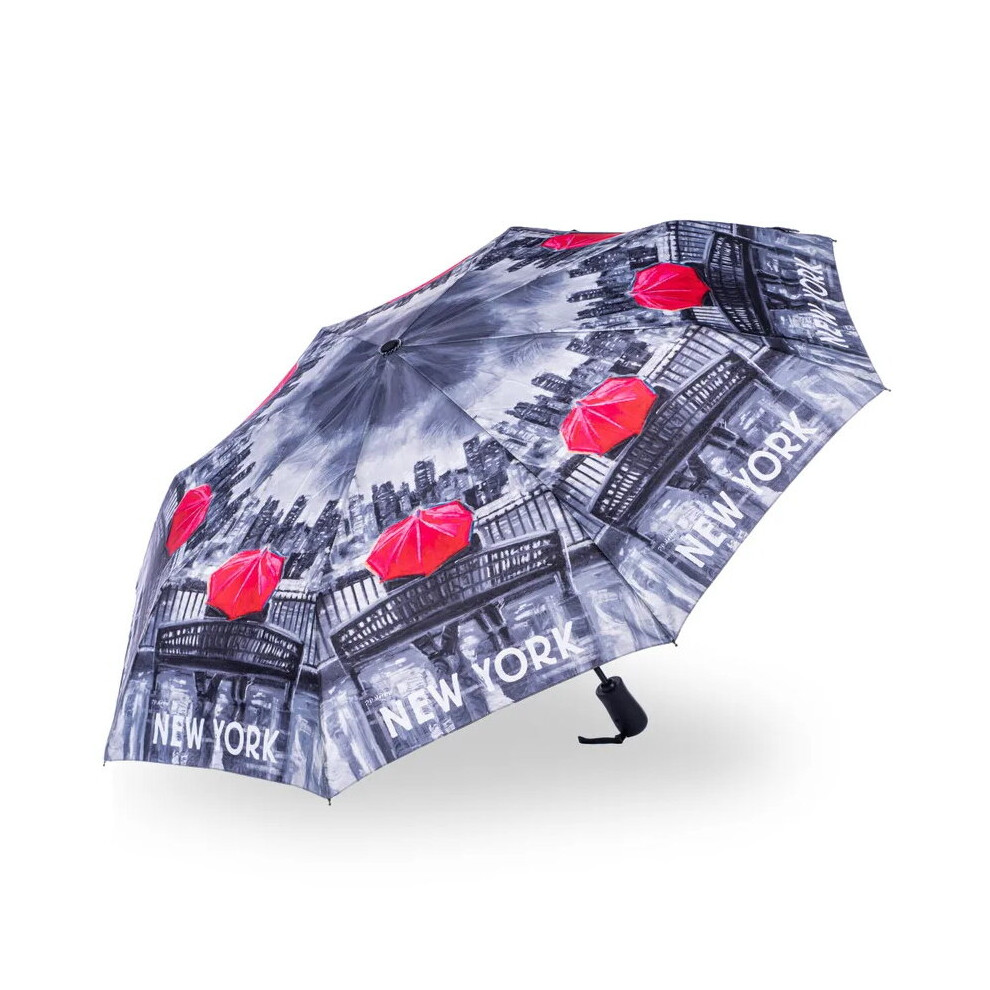 StormKing Auto Open & Close Folding New York Umbrella Compact