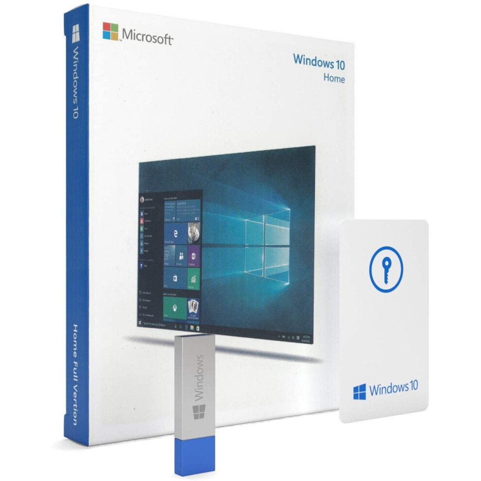 Microsoft Windows 10 Home Box Pack | USB Flash Drive | English | 32/64-bit