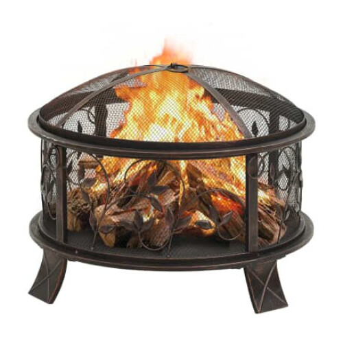 Black Mesh Fire Pit , Grill, BBQ, Barbecue Steel , Best 1