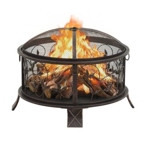 Black Mesh Fire Pit , Grill, BBQ, Barbecue Steel , Best