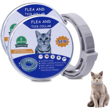 Banydoll Cat Flea and Tick Collar, 8 Months Effective Protection - Adjustable Cat Flea Treatment Collar Waterproof for Cats Puppies