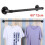 Towel Rail Black Industrial Retro Style Rustic Pipe Hanging Holder 2