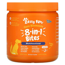 Zesty Paws, Băuturi Multivitamice 8-in-1, Pentru Câini, Toate Vârstele, Pui, 90 Chews Moale, 11,1 oz (315 g)