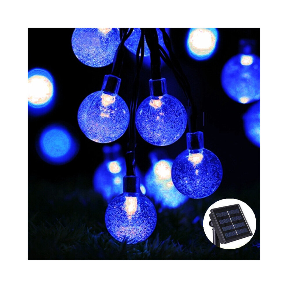 (Blue, 6.5M/30LED 2Modes) 23Ft 50 LEDs Solar Garden Lights Outdoor Waterproof, Solar Powered String Lights for Home,Patio,Yard,Festoon,Indoor