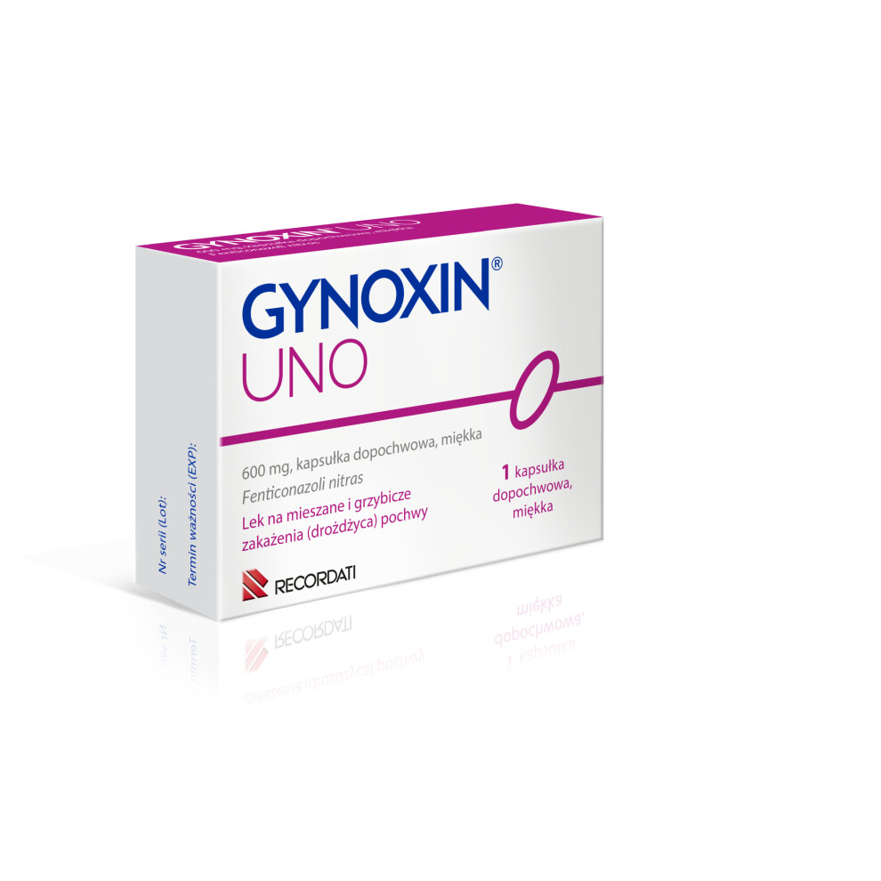 Recordati Gynoxin Uno, 600Mg Vaginal Globules, 1 Capsule Vaginosis Infections
