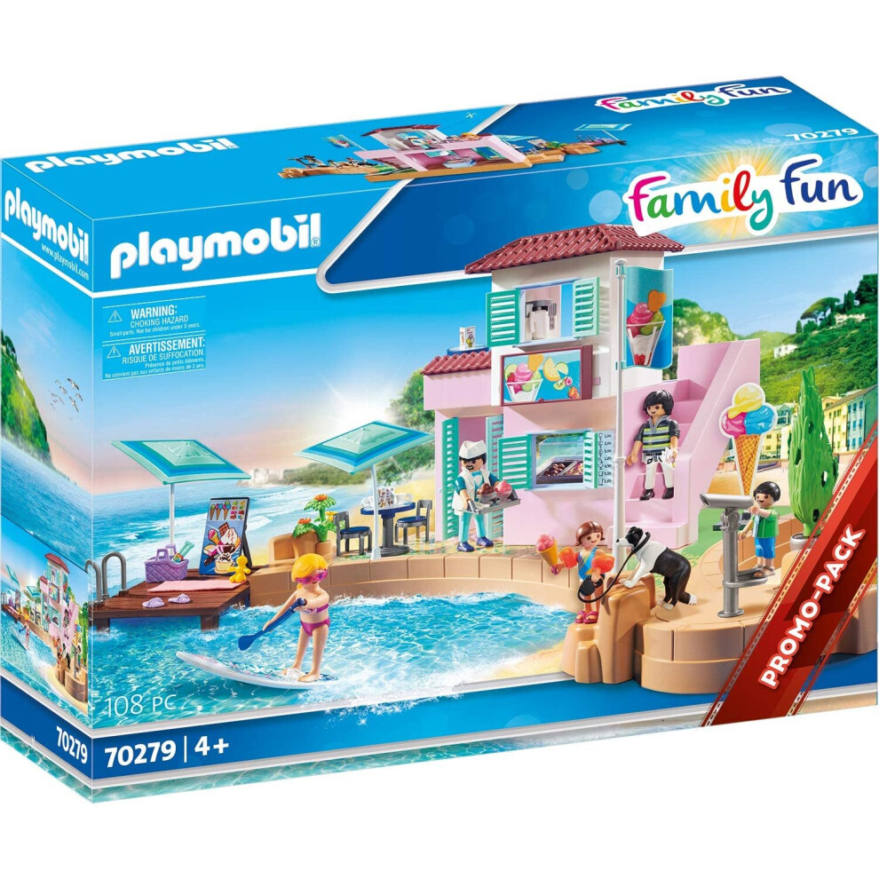 Playmobil 70279 Family Fun Waterfront Ice Shop Cream