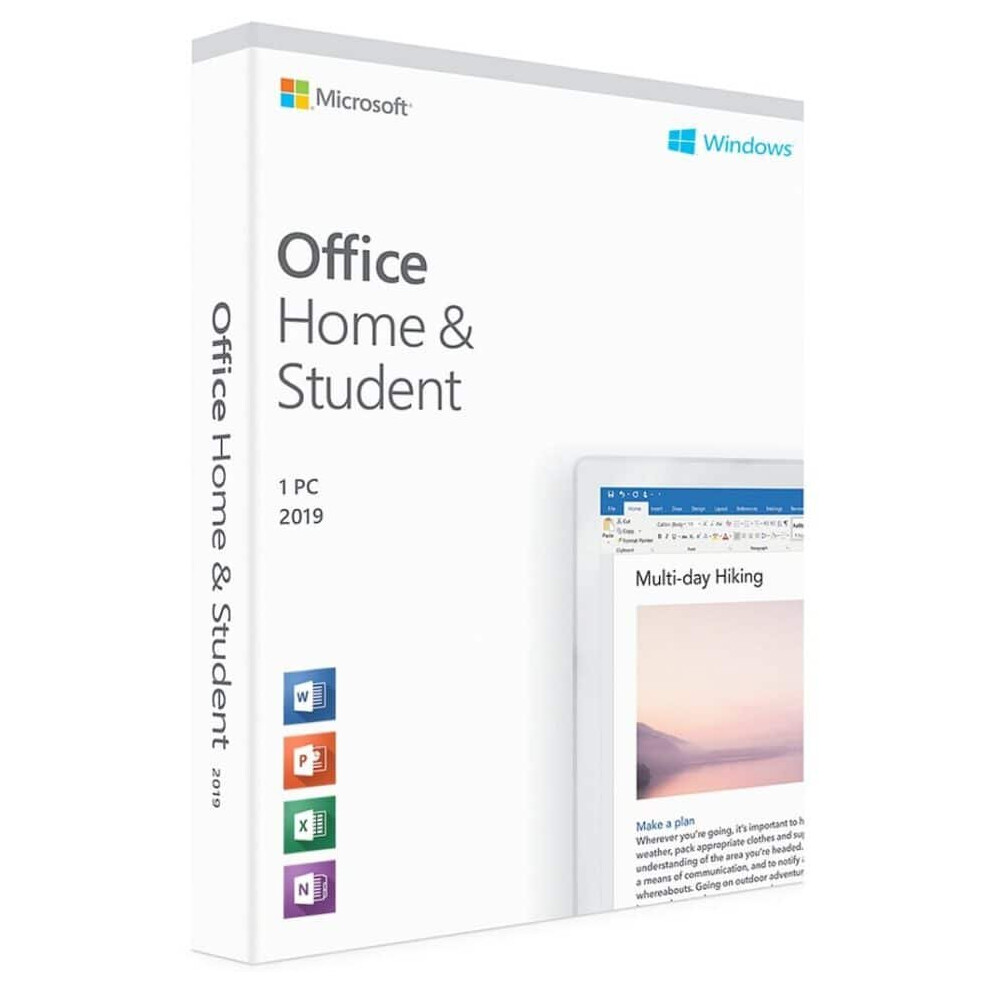 Microsoft Office 2019 Home & Student Box Pack | 1-User Lifetime | PC/Mac | Medialess | English