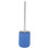 (Blue) Ceramic Toilet Brush Bathroom Cleaning Holder Set 2