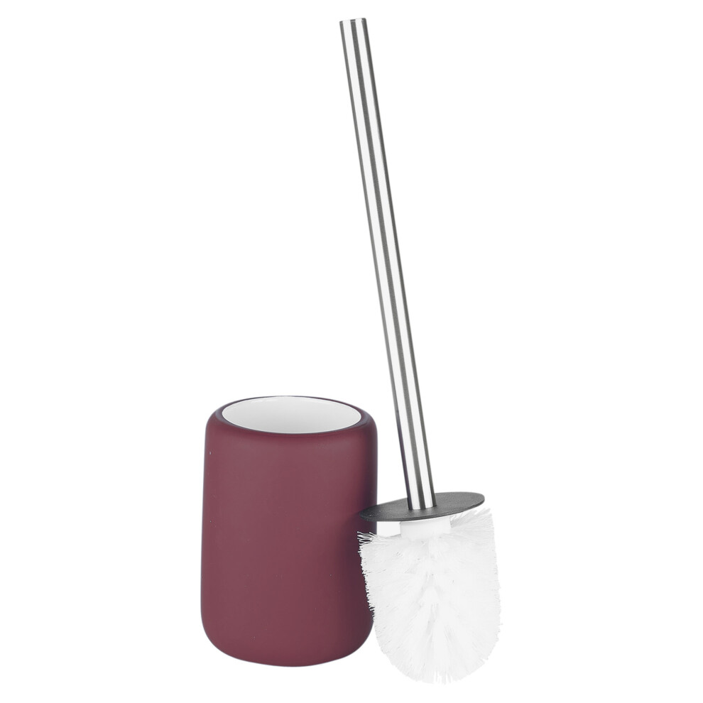 (Purple) Ceramic Toilet Brush Bathroom Cleaning Holder Set