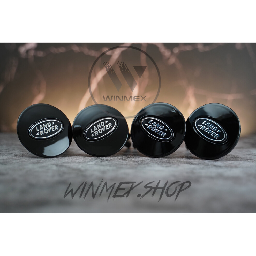 Set of 4 fully Black Land Rover alloy wheel caps 63mm on OnBuy 