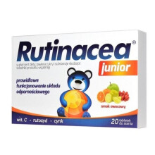Rutinacea Junior 20 tabletek do ssania z witaminą C i cynkiem wspiera odporność dzieci i dorosłych