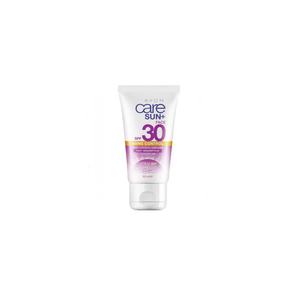 avon care sun+ face shine control - spf30 - 50ml