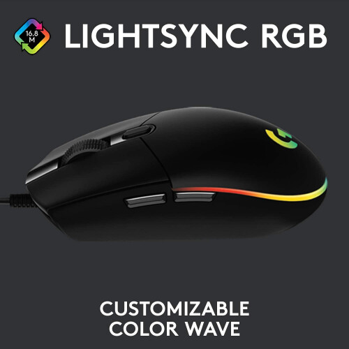 Logitech Logitech G203 LIGHTSYNC Gaming Mouse with Customizable RGB Lighting, 6 Programmable Buttons, Gaming Grade Sensor, 8K DPI Tracking, Lightweig 1