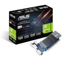 ASUS GT710-SL-1GD5 GeForce GT 710 Grafische Kaart met 0 dB Efficiënte Koeling, Zwart