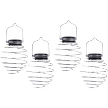 Outdoor Solar-Powered Iron Art Lanterns With LED Lighting | 4pack