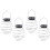 Outdoor Solar-Powered Iron Art Lanterns With LED Lighting | 4pack 1