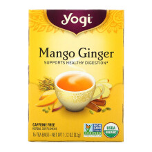 Yogi Tea, Mangue Gingembre, Sans Caféine, 16 Sachets, 1,12 oz (32 g)
