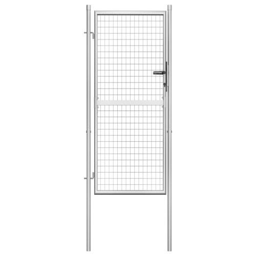 vidaXL Gartentor verzinkter Stahl 105x175 cm Silber
