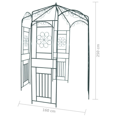 VidaXL vidaXL Rose Arch 250cm Metal Garden Arbour Plant Climbing Support Pergola 2