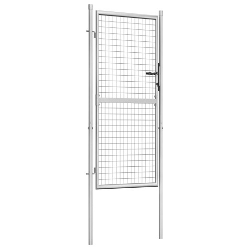 vidaXL Gartentor verzinkter Stahl 105x175 cm Silber 1