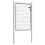 vidaXL Gartentor verzinkter Stahl 105x100 cm Silber 2