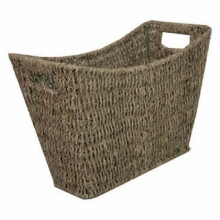 Seagrass Newspaper Magazine Storage Rack Holder Basket Inset Handles