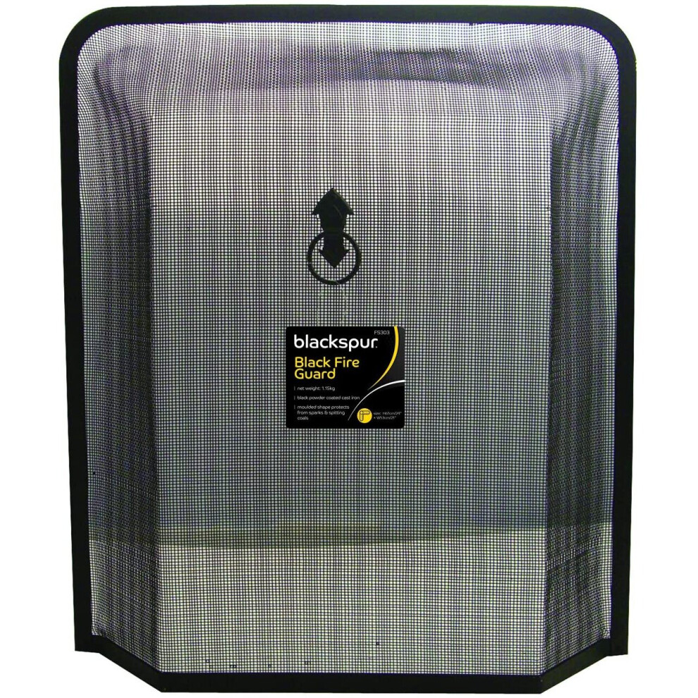 Black Fireguard Freestanding Fireside Fire Guard Screen Protector