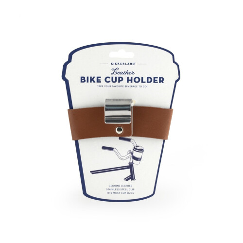 Becherhalter - Kikkerland - Braun - Echtes Leder - Freizeitrad - Unisex