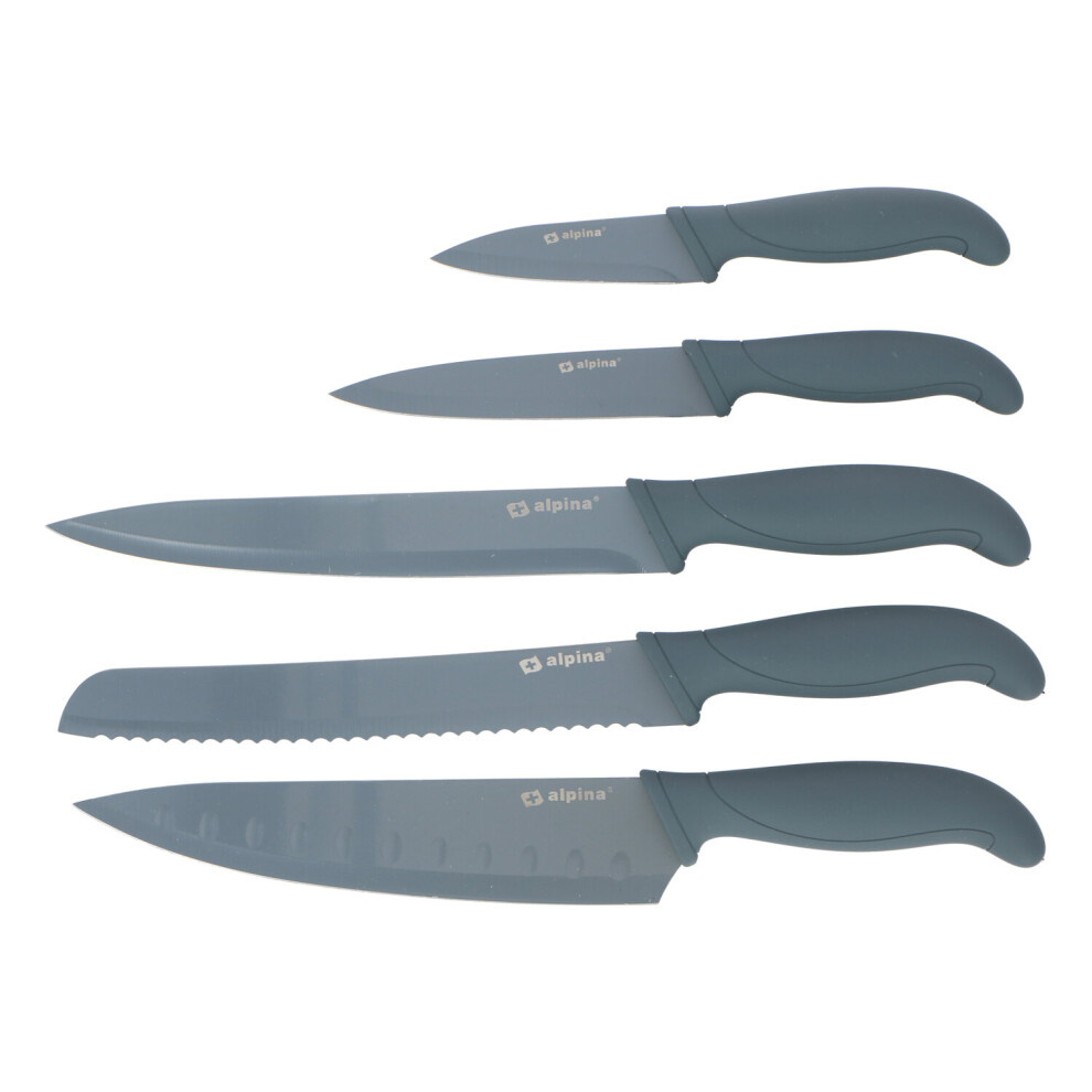 Apina Cool Grey 5 Piece Kitchen Knife Set