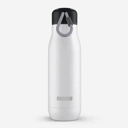 Zoku (White) Insulated Water Bottle - Stainless Steel - 0.5L