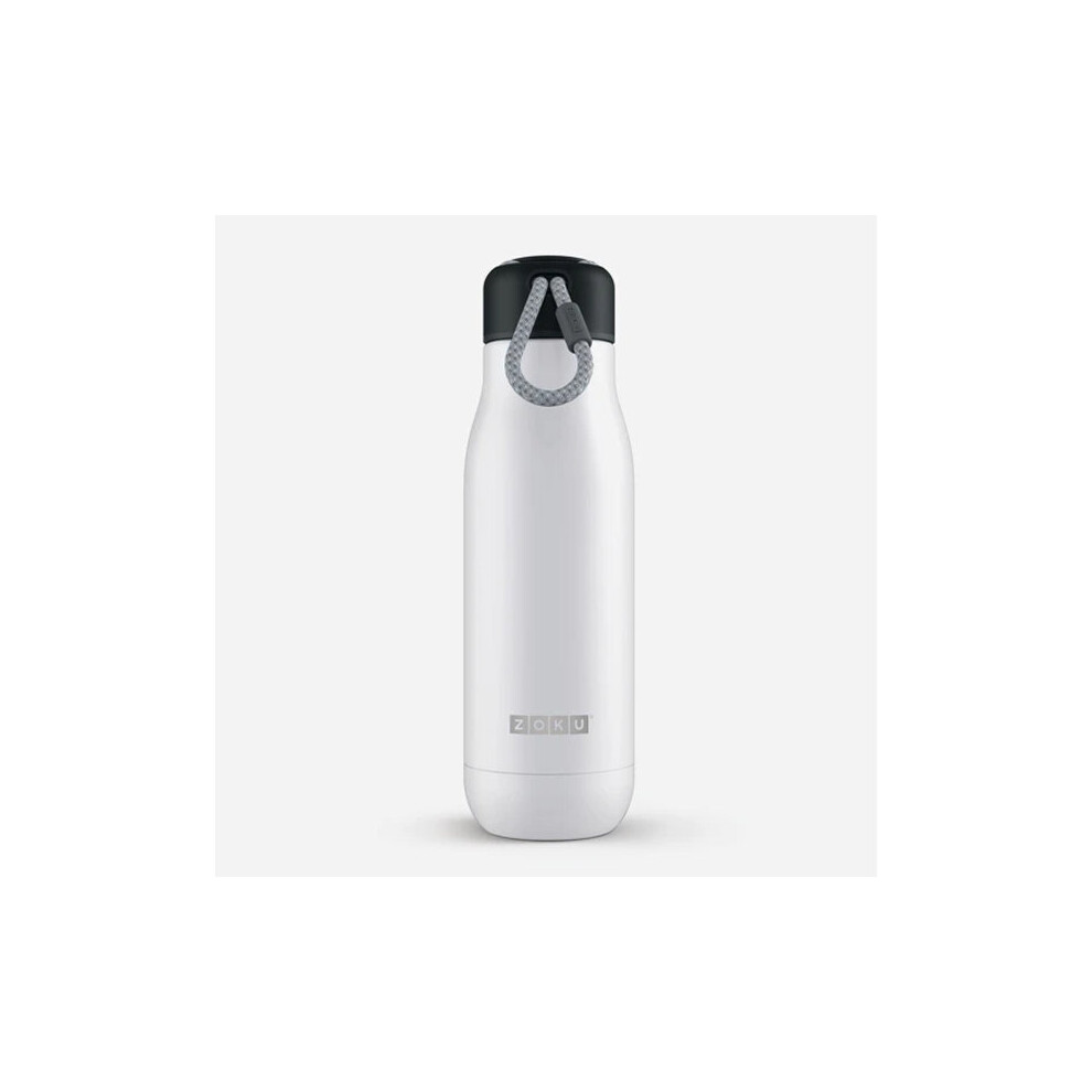 Zoku (White) Insulated Water Bottle - Stainless Steel - 0.5L White