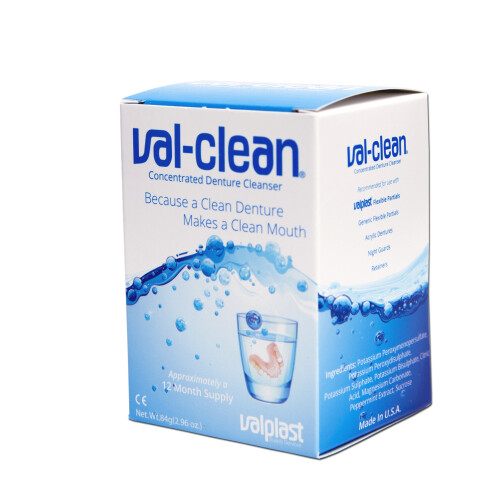 ValClean Concentrated Denture Cleaner 12 Sachets 1 Year Supply for