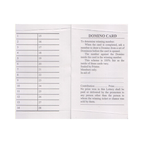 ClubKing Ltd Domino Cards, Single Sided