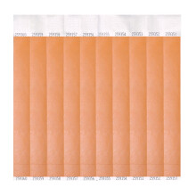 Neon Orange Tyvek 25mm Wristbands (1 Box of 1000)