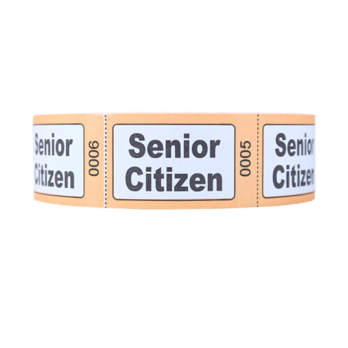 ClubKing Ltd Roll Tickets, Senior Citizen (10 Pack)
