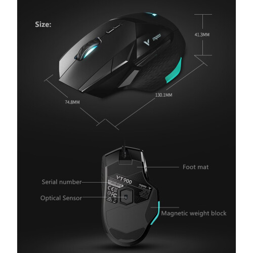 Wired Gaming Mouse Adjustable Gamer Computer Mouse 2