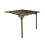 (2.4m x 2.4m, Rustic Brown) Lean To Garden Pergola - Chamfered Design 1