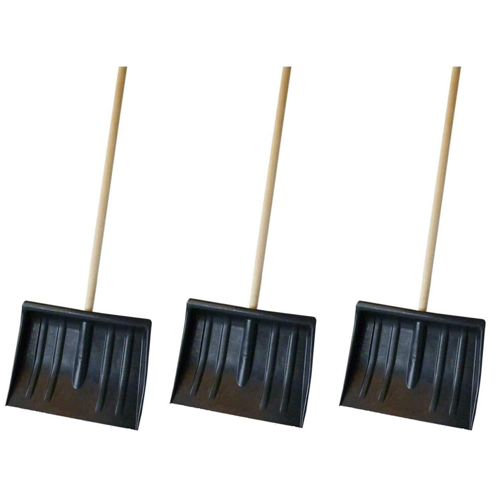 Caprican 3X Shovel 1.2M Snow Pusher Scooper Garden Car Spade Winter Metal 120Cm